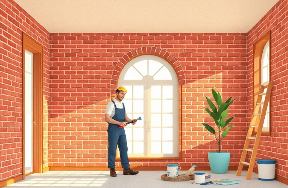 Intérieur rénové après travaux de peinture à Arnouville